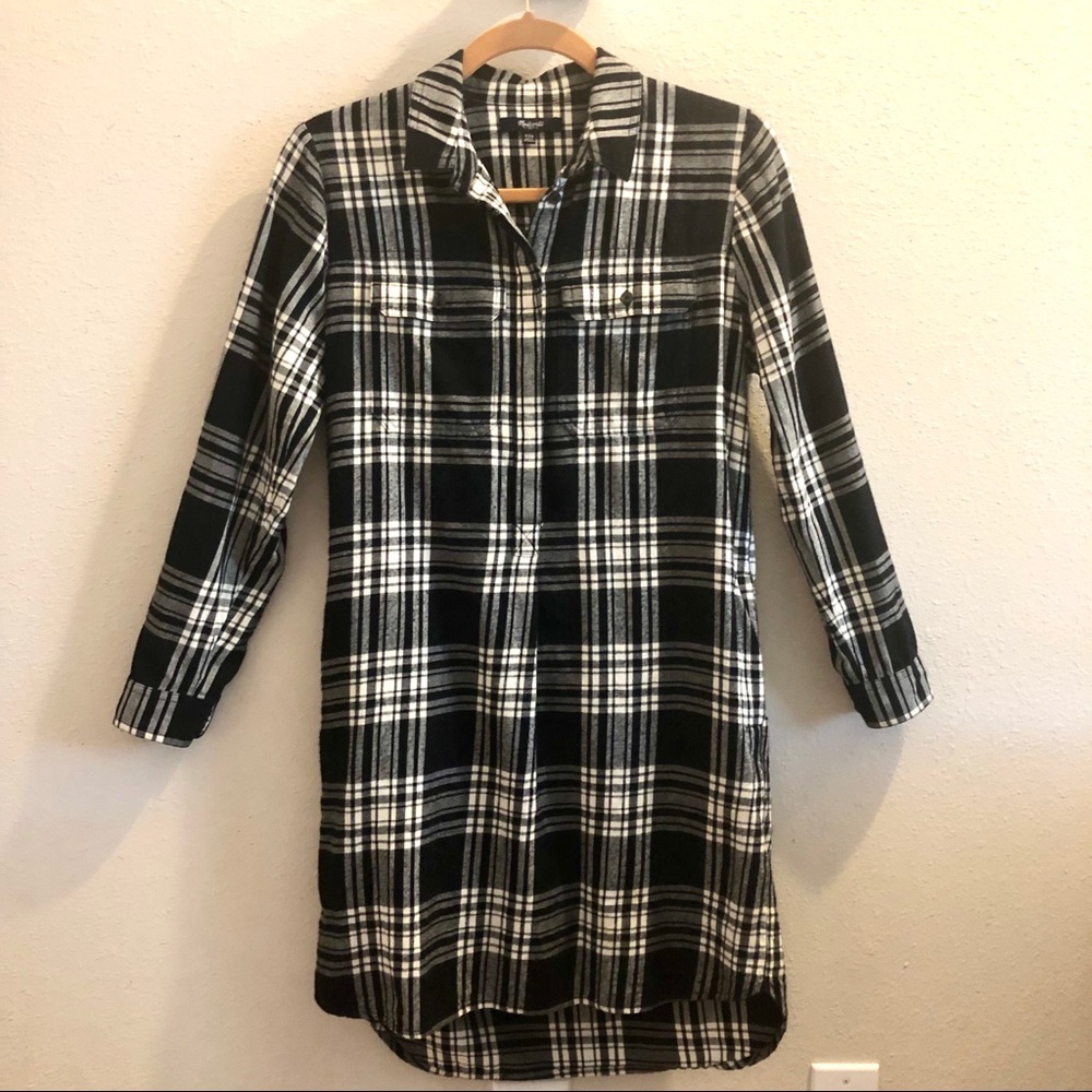 Madewell plaid shirt dress